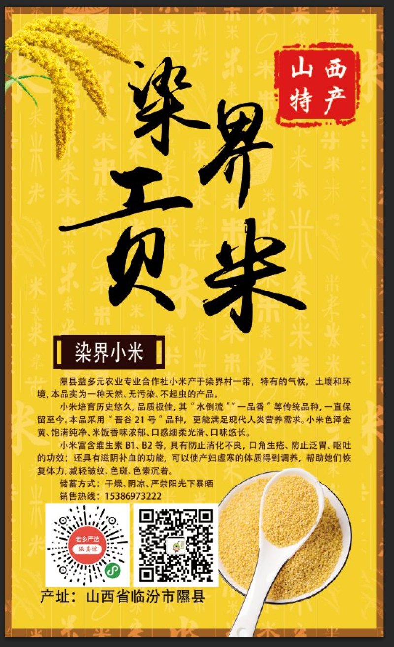 2022新谷子黄小米米月子米晋谷21号，杂粮