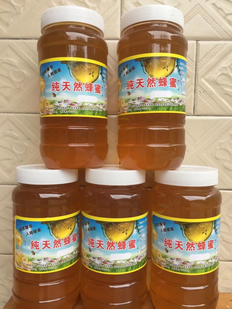 百花蜜自己家果园养的中蜂百花蜜蜂蜜蜜糖原蜜无添加剂