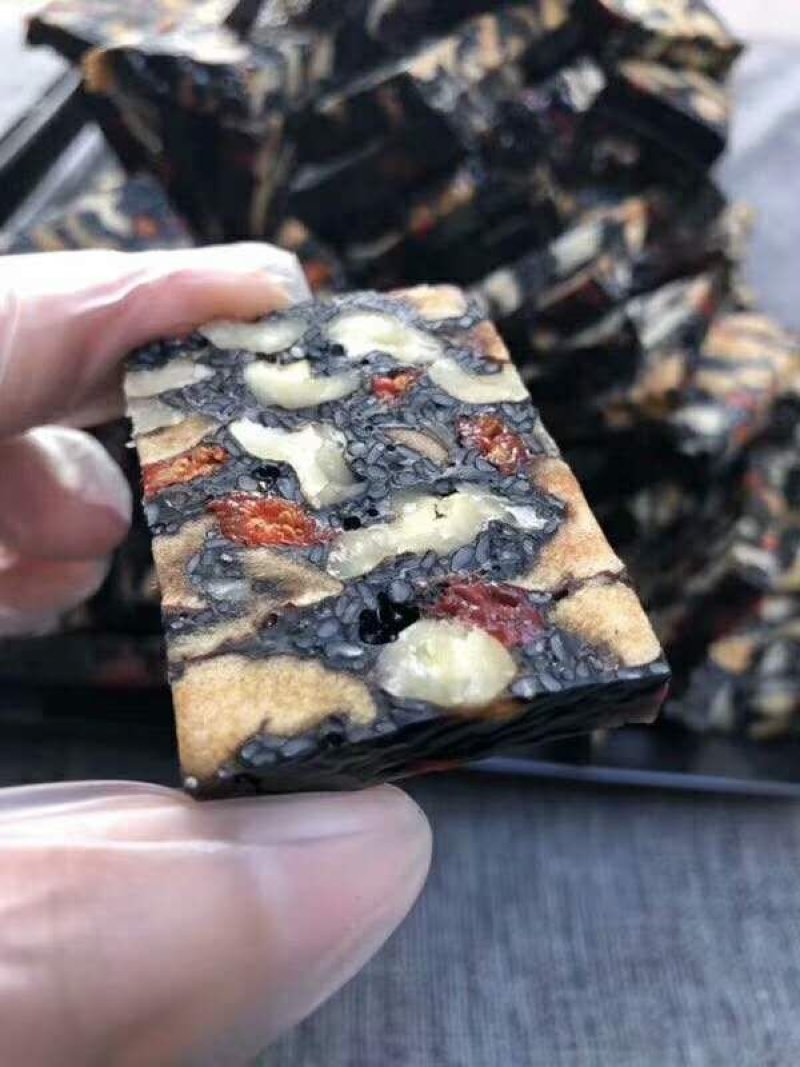 黑芝麻核桃营养糕办公室休闲芝麻片黑芝麻核桃枸杞糖
