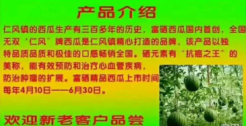 正宗仁风富硒西瓜
