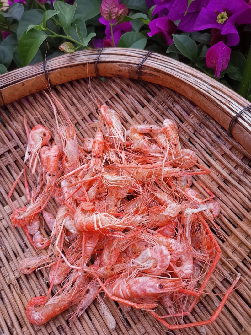 万峰湖野生河虾蒸熟风干虾开袋即食
