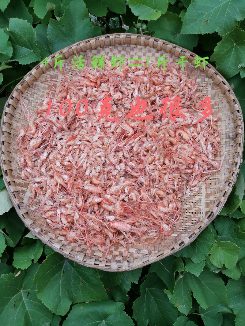万峰湖野生河虾蒸熟风干虾开袋即食