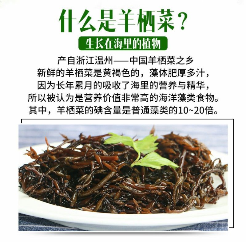 鹿角菜羊栖菜长寿菜海洋中的美食晒干羊栖菜包邮