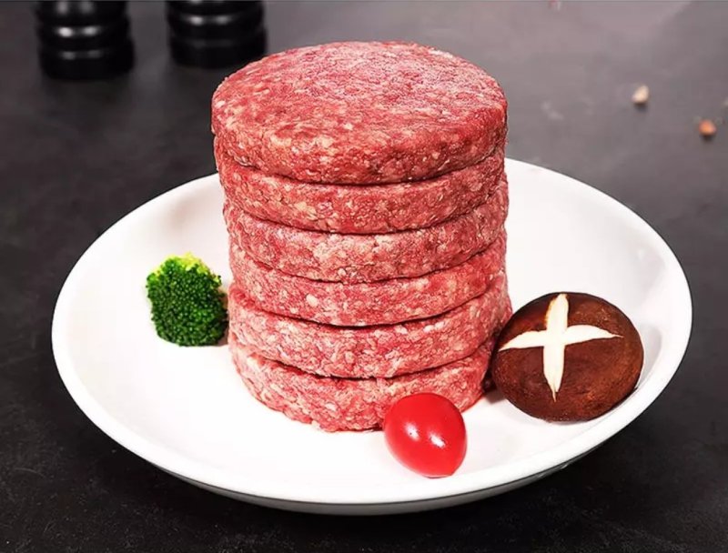 安格斯谷饲牛肉饼汉堡饼100g/片纯牛肉制作