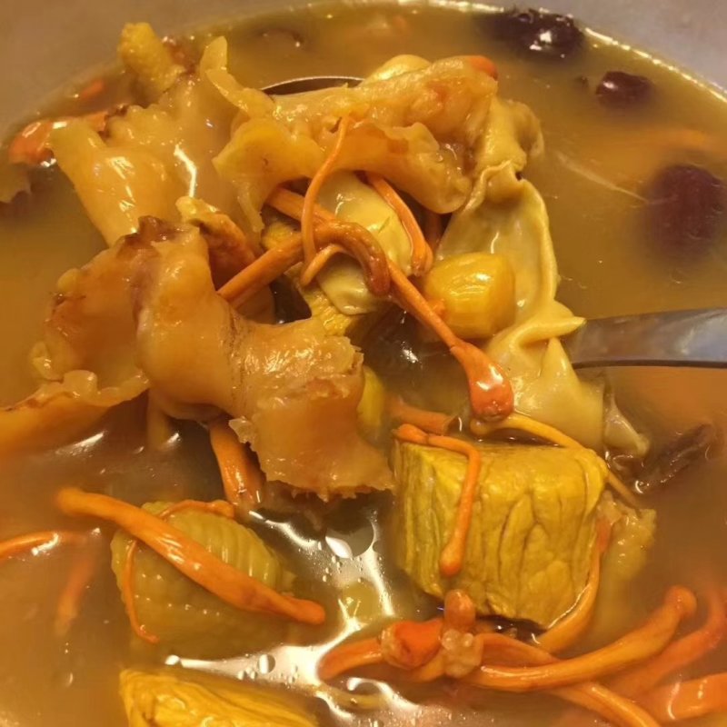 花胶虫草花炖乌鸡汤煲汤材料配料月子套餐孕妇滋补含鱼胶原蛋