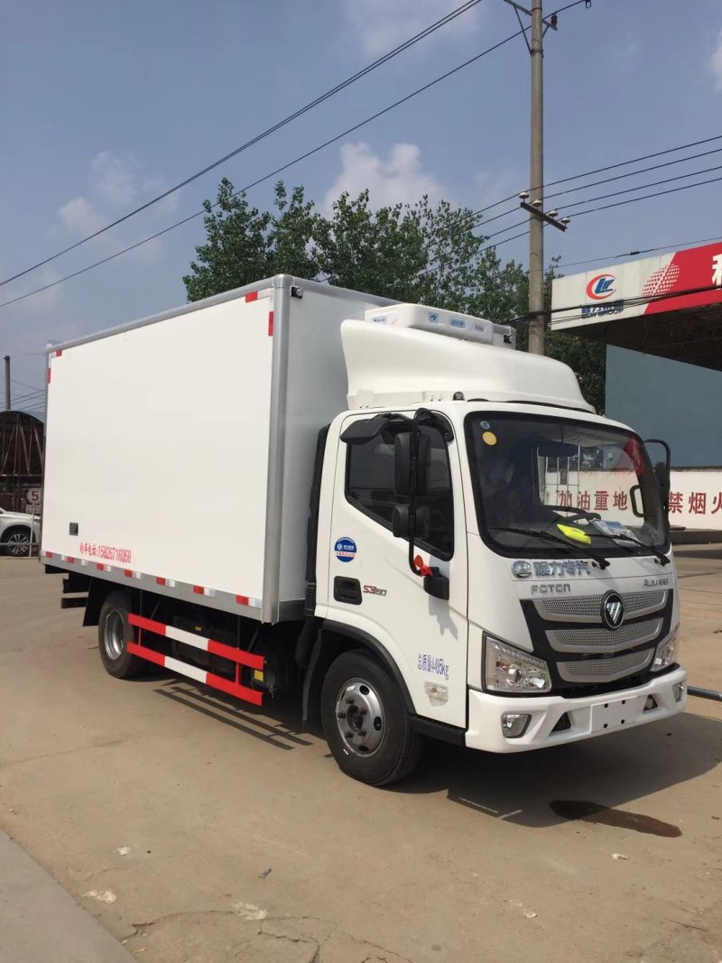 福田欧马可S34.2米肉钩冷藏车