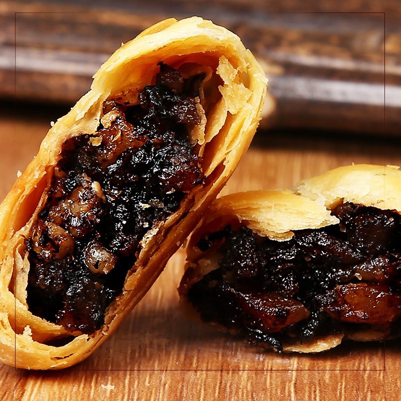 黄山烧饼安徽特产梅干菜猪肉馅美味酥脆