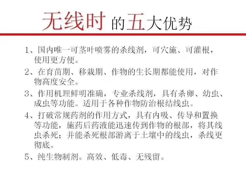 【包邮】根结线虫专用药无线时(全面替代噻唑膦和阿维菌素)