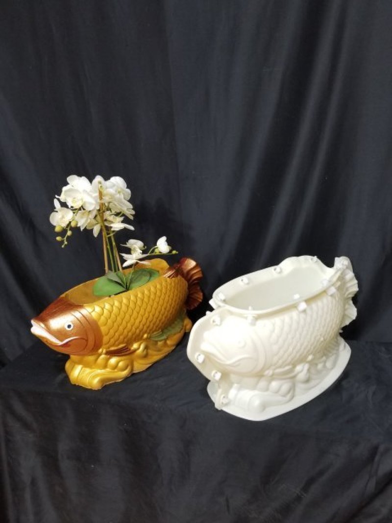 欧式花盆模具，花卉金龙鱼，水泥