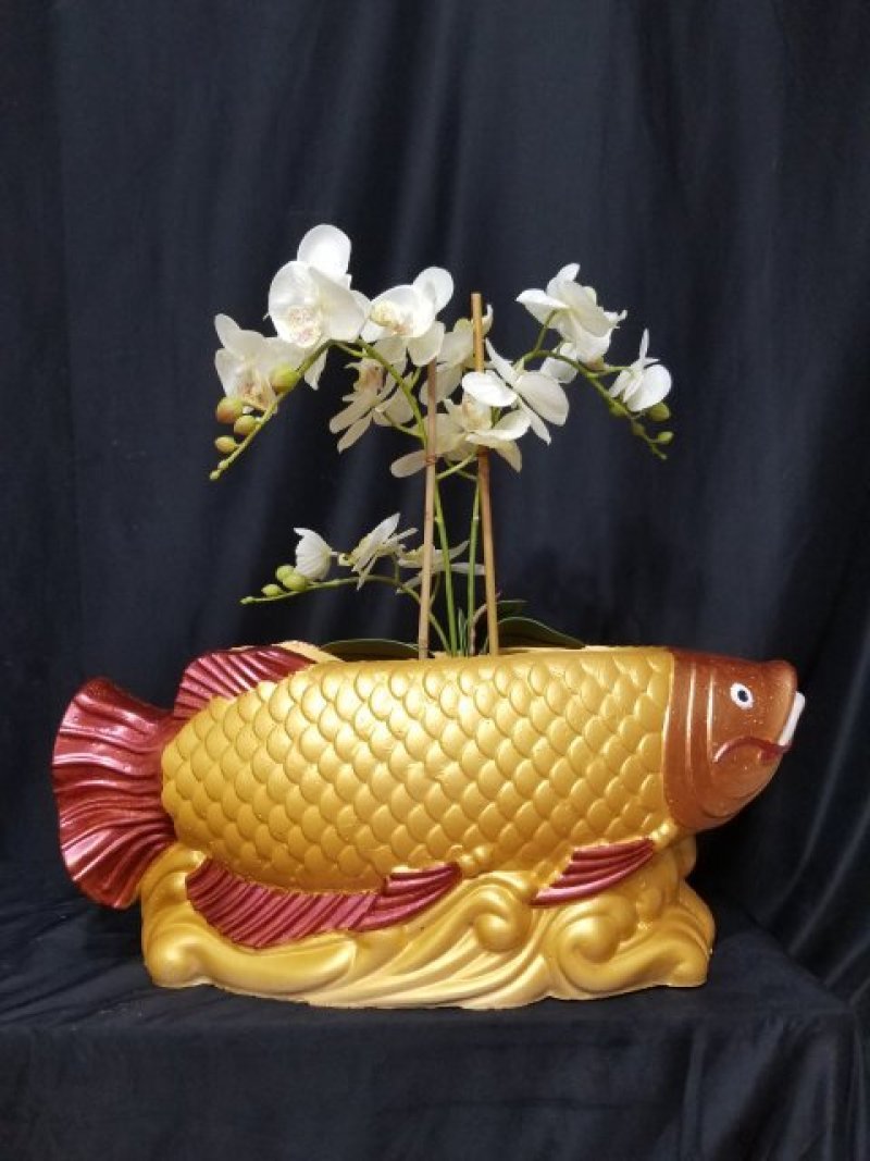 欧式花盆模具，花卉金龙鱼，水泥