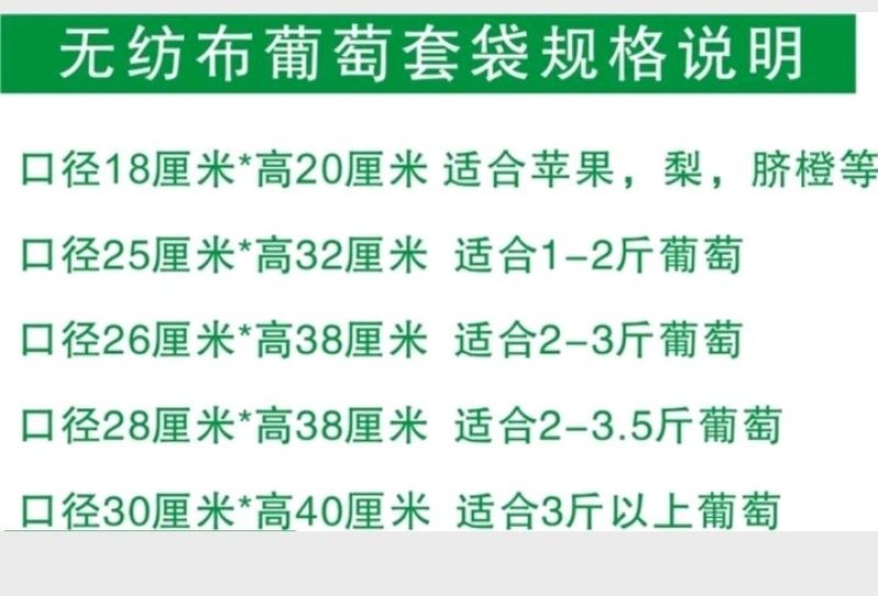 无纺布葡萄套袋桃子梨子芒果樱桃苹果柑橘等水果套袋批发