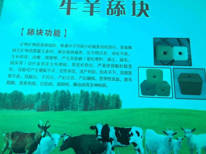 牛羊舔块，每箱4块，每块10斤，驱虫型，营养型，等多种。