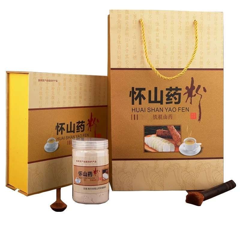 铁棍山药粉河南焦作怀山药干粉精美礼盒装500g包邮