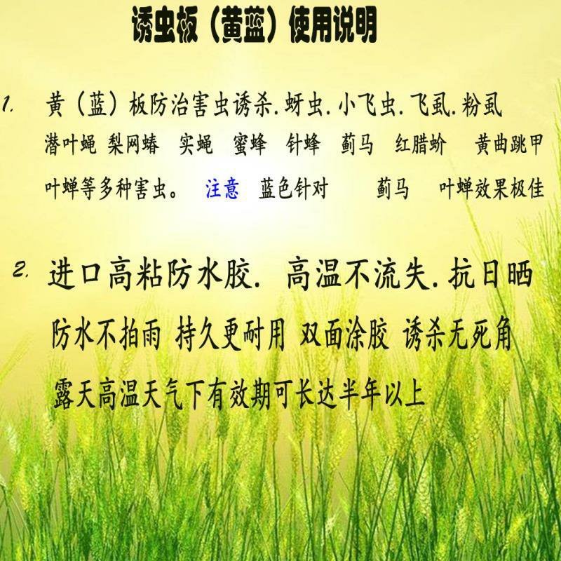 【包邮】双面特黏粘虫板、诱虫板进口胶水覆纸加厚升级版