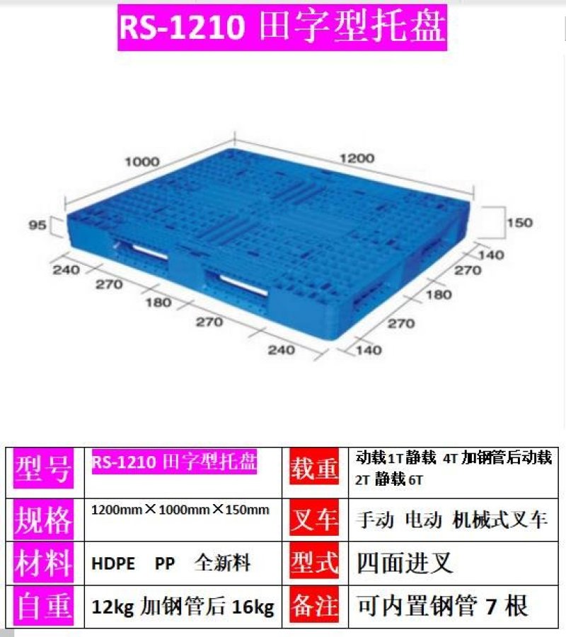 塑料叉车托盘仓库物流货物地台防潮板栈板卡板垫托板地垫