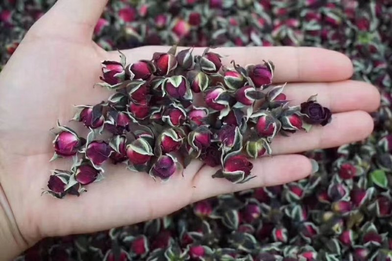 金边玫瑰花茶云南玫瑰花茶散装花果茶金边玫瑰