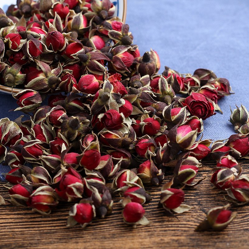 金边玫瑰花茶云南玫瑰花茶散装花果茶金边玫瑰