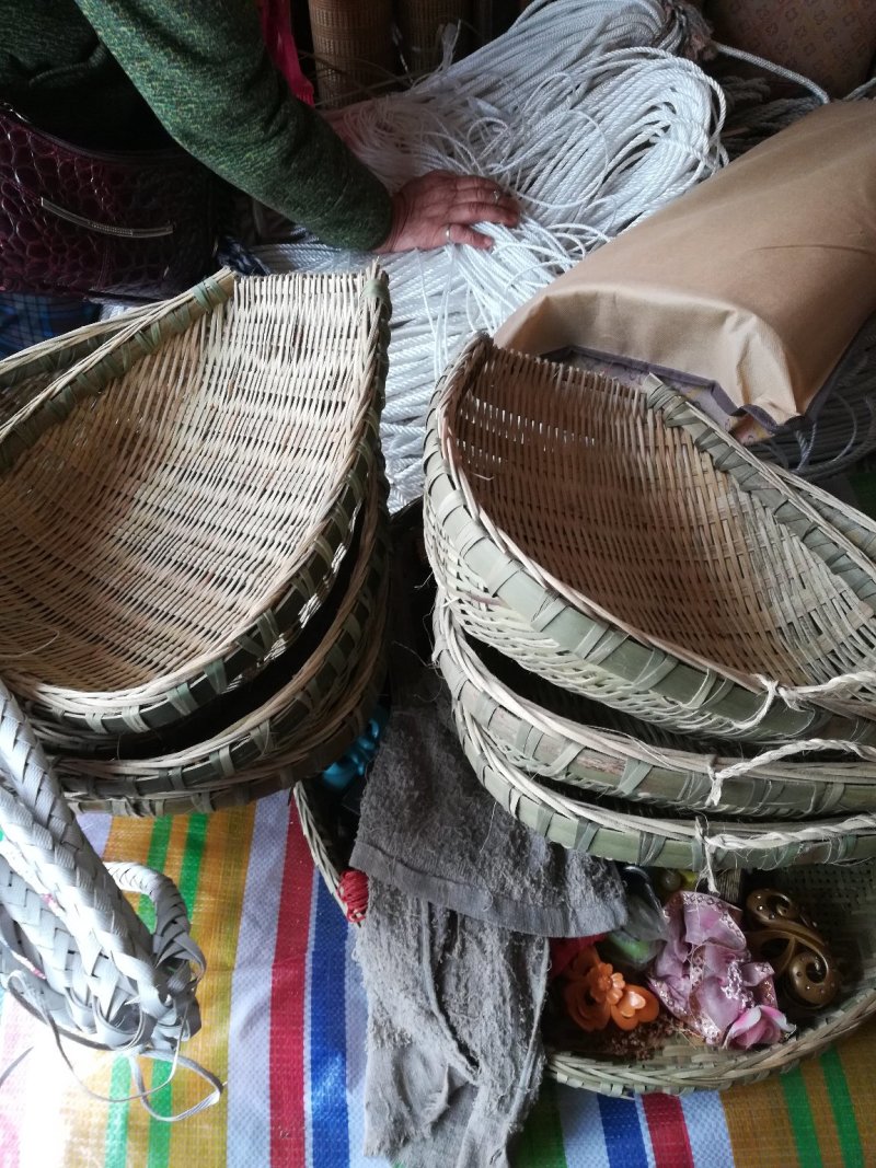 手工编织淘菜篮