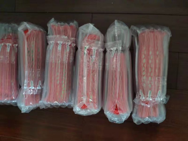 羊角蜜甜瓜水果气柱袋自封口充气气泡柱防震防摔快递专用包装