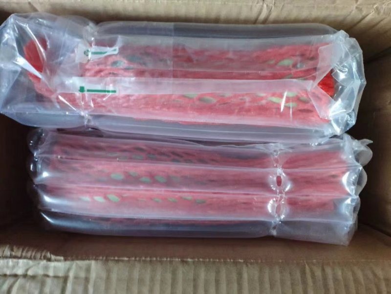 羊角蜜甜瓜水果气柱袋自封口充气气泡柱防震防摔快递专用包装