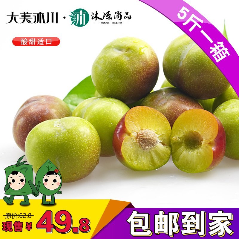 （预售）新鲜现摘水果沐川李江干李半边红脆红李有机李子