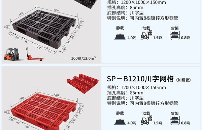 川字塑料货架托盘厂家直销各种型号类型批发直售