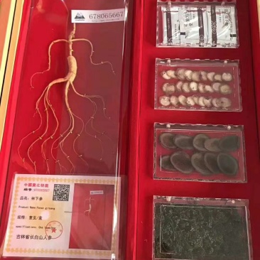 林下参礼盒东北长白山野生人参西洋参灵芝孢子粉鹿茸片礼盒