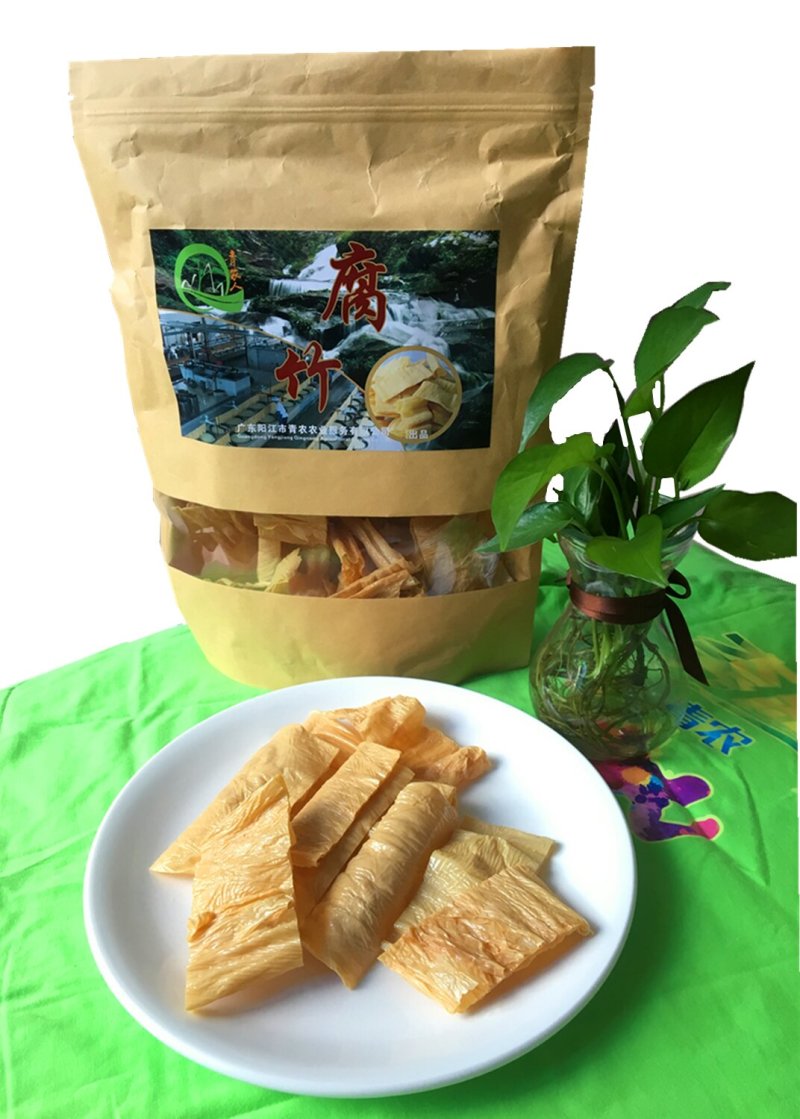 农家人黄豆腐竹腐皮500g油豆皮豆腐皮腐竹皮特产干货包邮