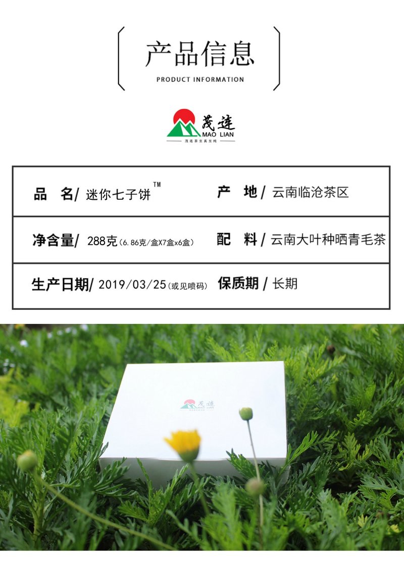 茂连普洱茶迷你七子饼茶玲珑饼古树生茶包邮大树茶老树茶乔木