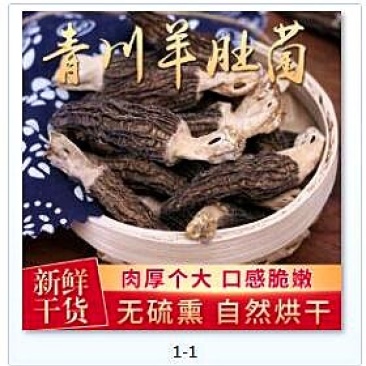 青川羊肚菌110g瓶装逸韵风物