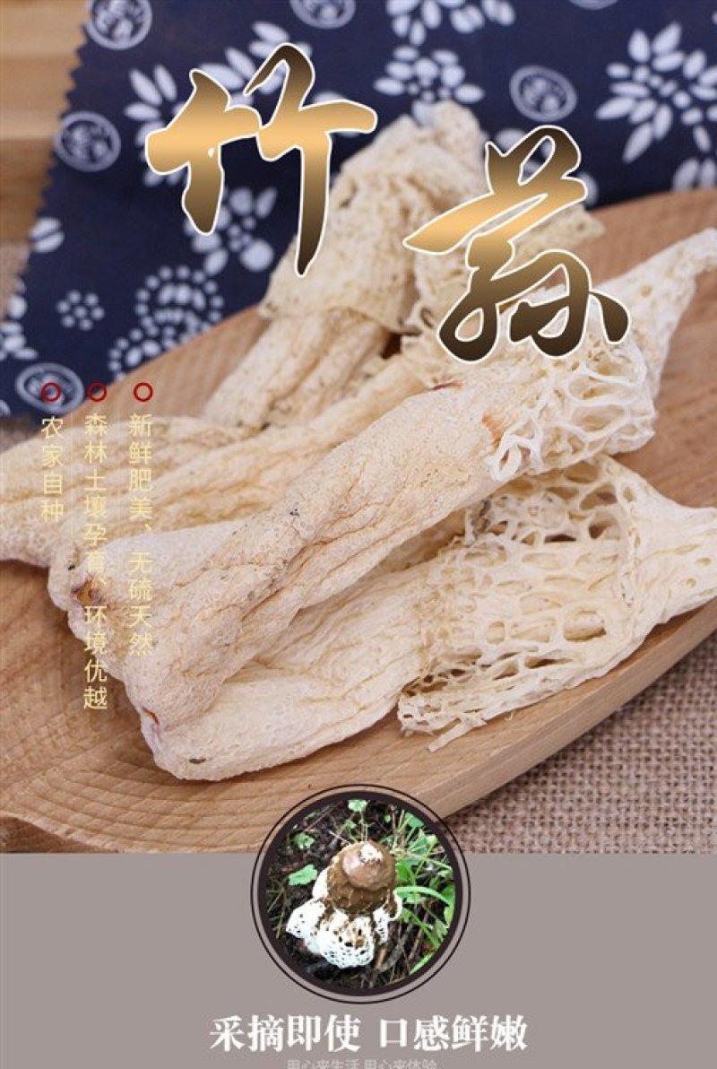 青川竹荪短裙50g瓶装