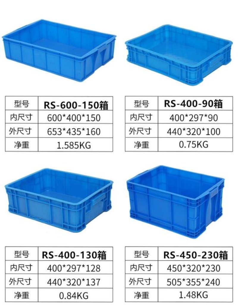 塑料周转箱加厚带盖物流五金整理收纳箱框汽配运输货架储物筐