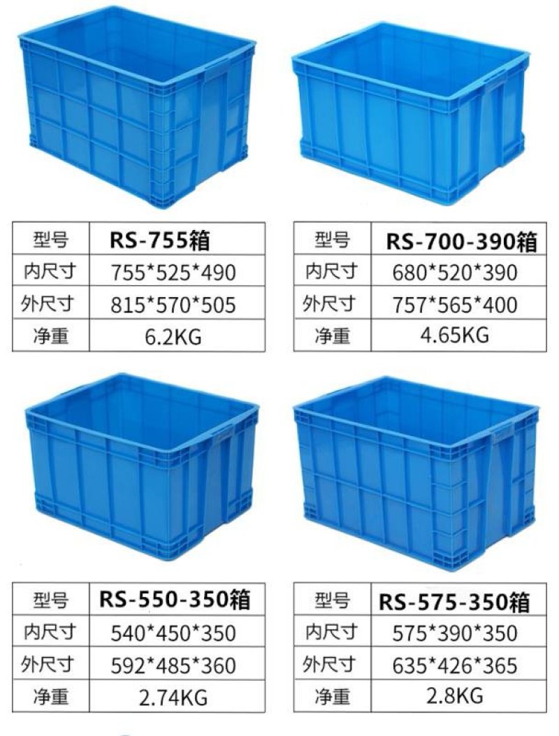 塑料周转箱加厚带盖物流五金整理收纳箱框汽配运输货架储物筐