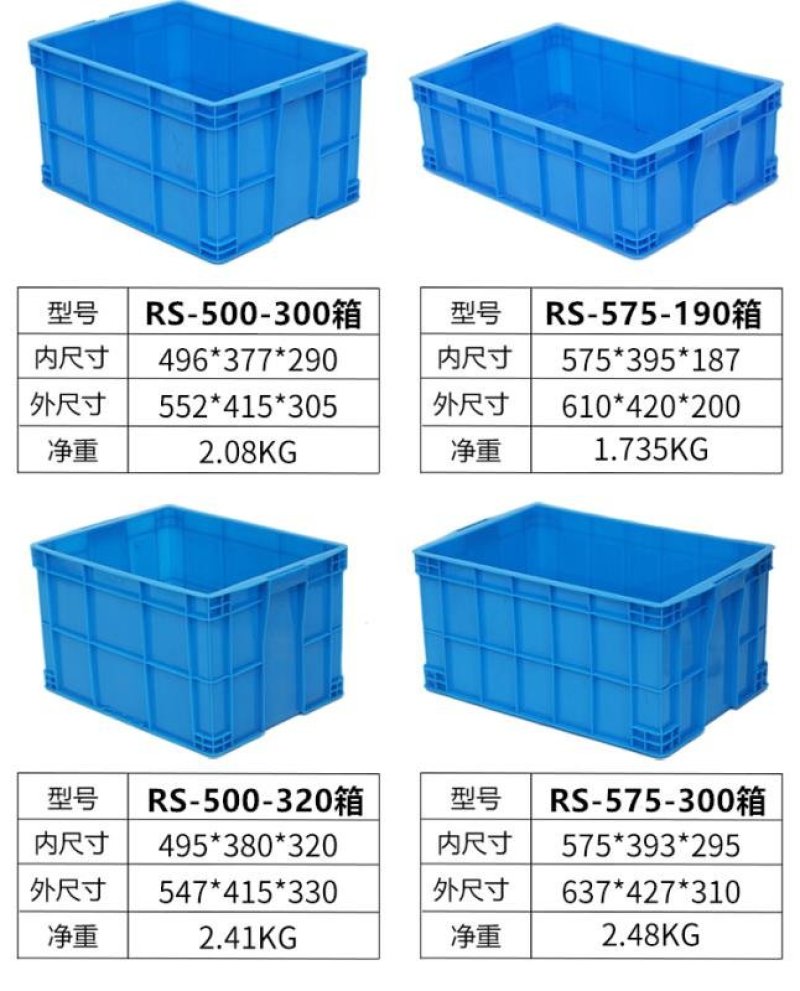 塑料周转箱加厚带盖物流五金整理收纳箱框汽配运输货架储物筐