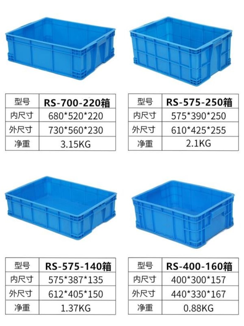 塑料周转箱加厚带盖物流五金整理收纳箱框汽配运输货架储物筐