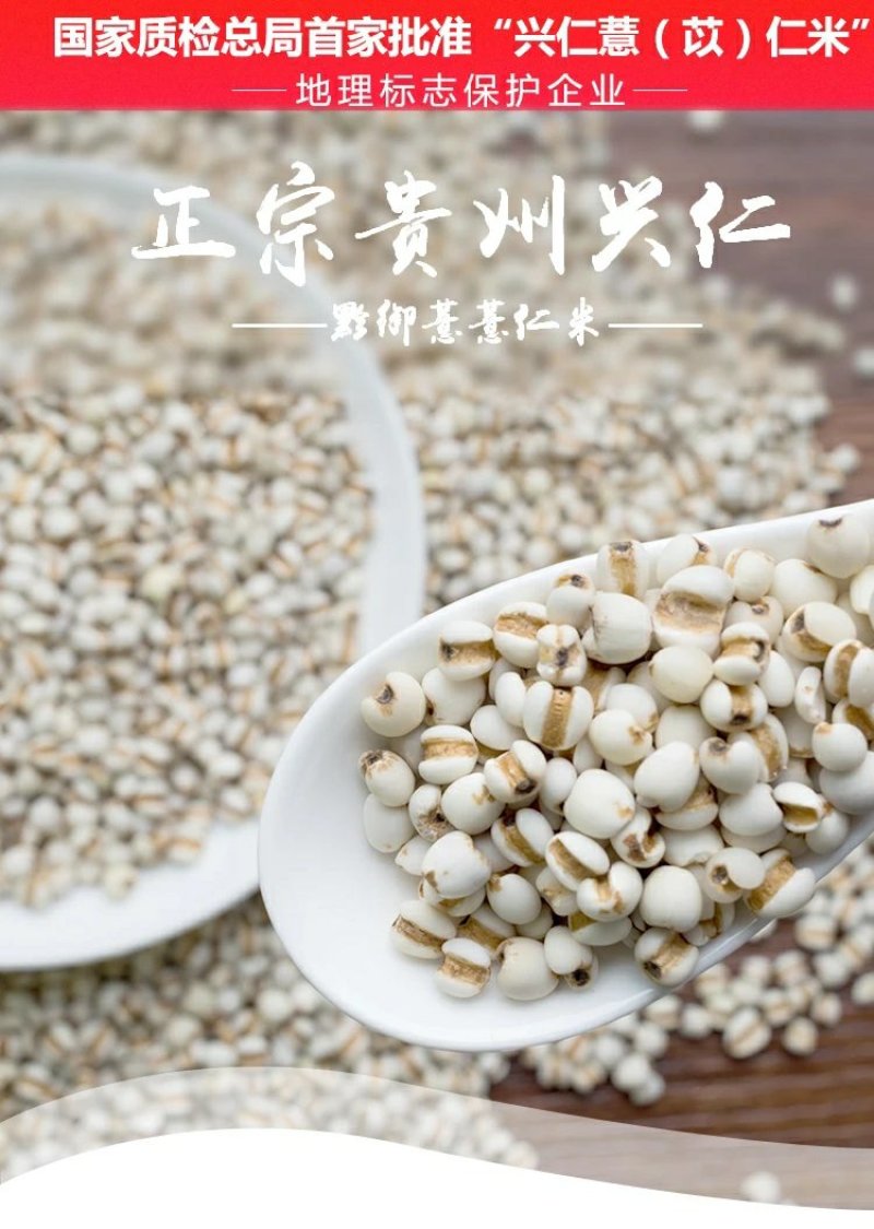贵州兴仁特产新鲜小薏米小白壳小薏米仁新货薏米450g非大