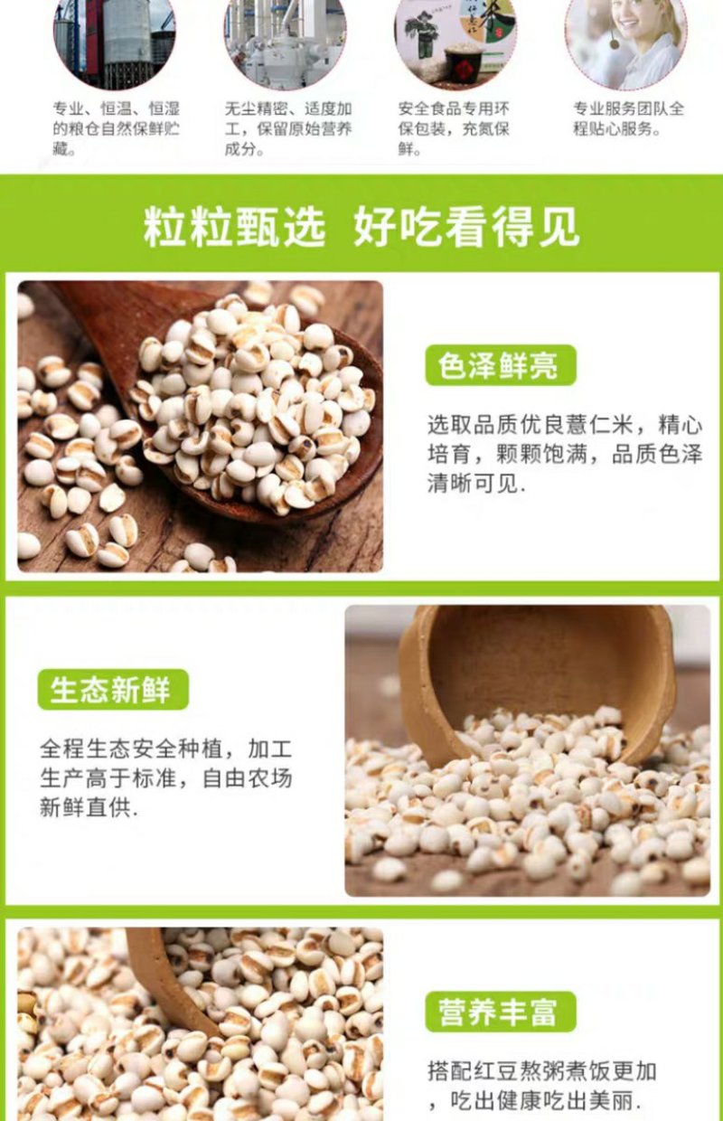 贵州兴仁特产新鲜小薏米小白壳小薏米仁新货薏米450g非大