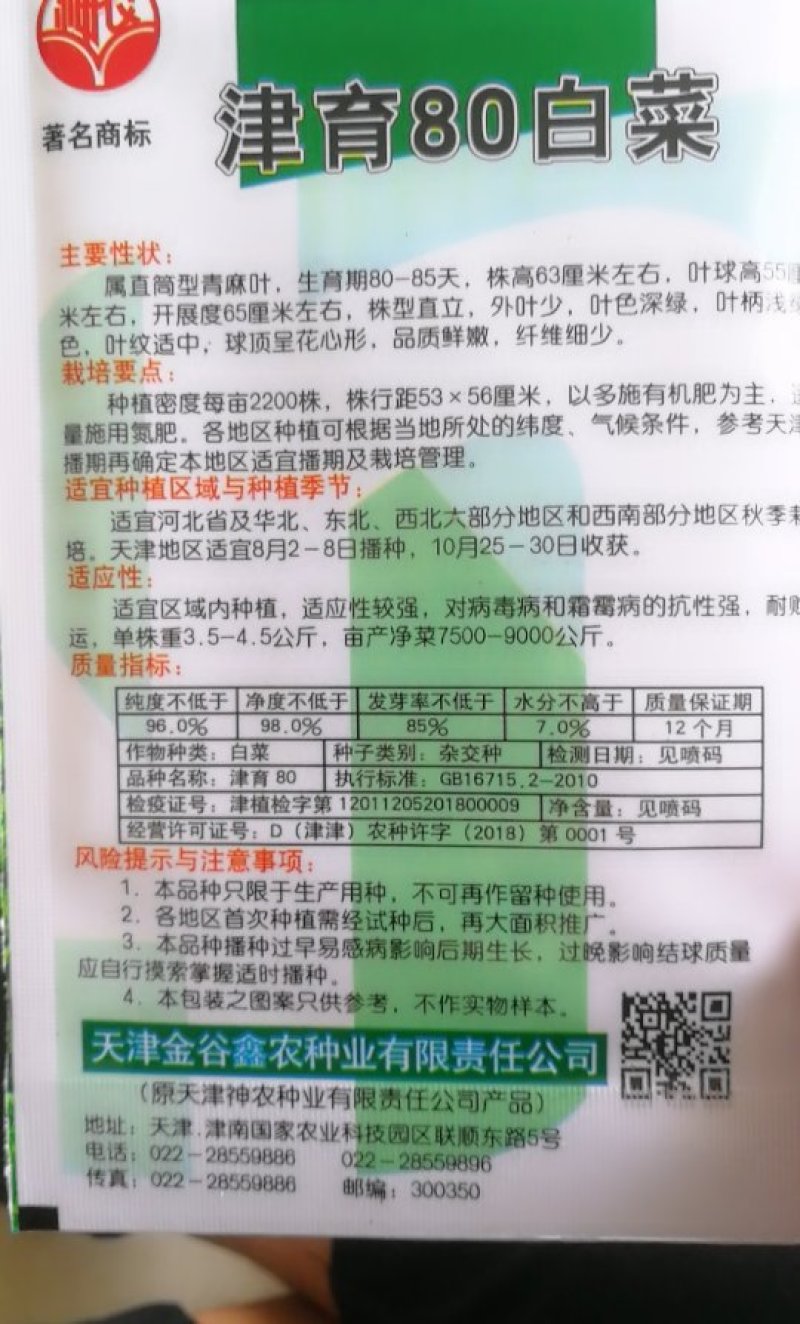 青麻叶白菜种子青口白白菜种子