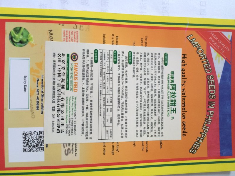 甜王西瓜种子菲律宾甜王公子，甜度高，产量好好吃