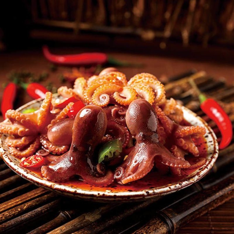 精品★熟食八爪鱼开袋即食网红爆头八爪鱼