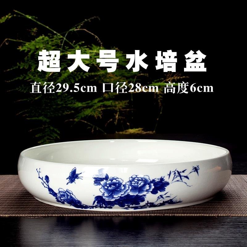 水仙盆碗莲盆多肉植物花盆超大陶瓷盆铜钱草塔竹睡莲