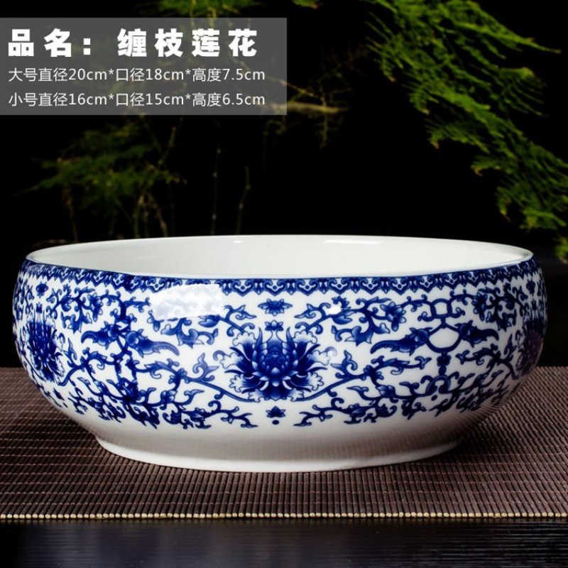水仙盆碗莲盆多肉植物花盆超大陶瓷盆铜钱草塔竹睡莲