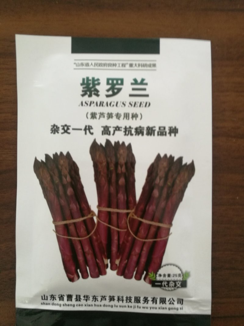 紫芦笋种子紫色芦笋种子高产抗病新品种水果芦笋