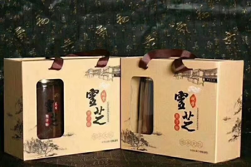 长白山灵芝孢子粉礼盒2瓶装当地灵芝品质保证