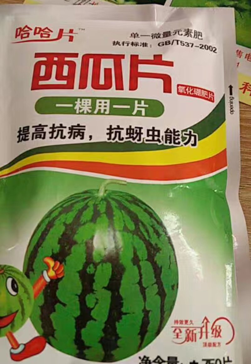 西瓜片哈哈片氧化硼肥片蚜虱片抗蚜虫蓟马一棵一片