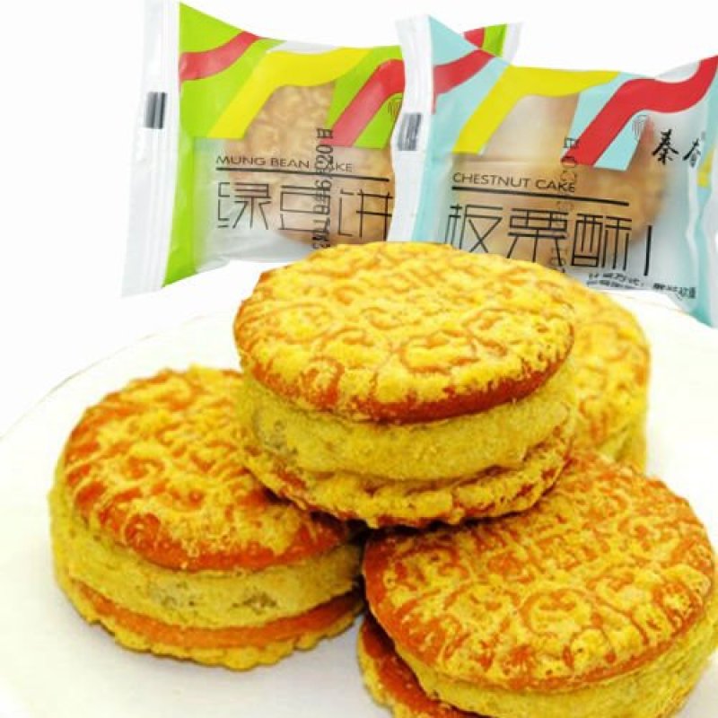 绿豆糕点板栗酥广式传统糕点心零食品批发整