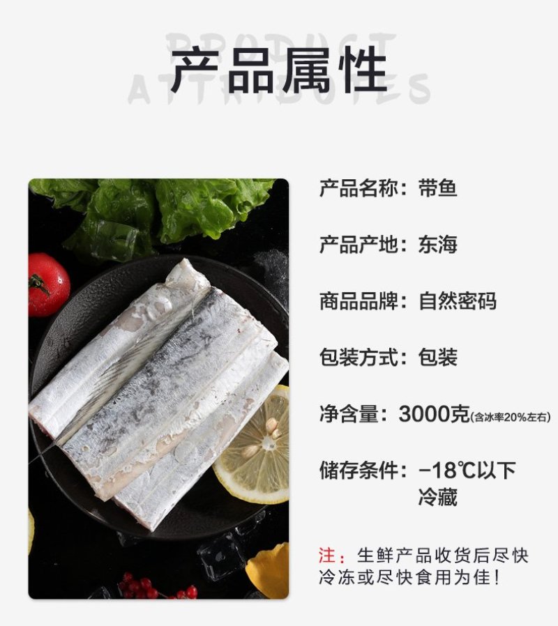零售新鲜海带鱼6斤装冷冻海鲜小眼刀鱼