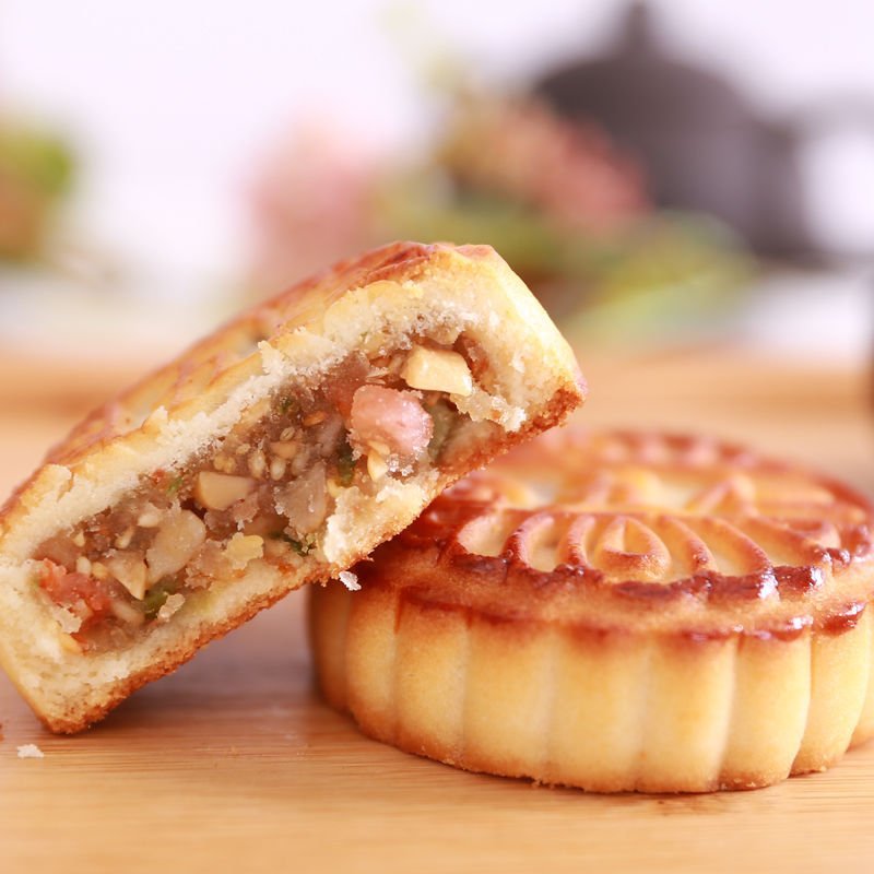 【现做现发】月饼广式老五仁月饼传统月饼批发水果月饼黑芝麻