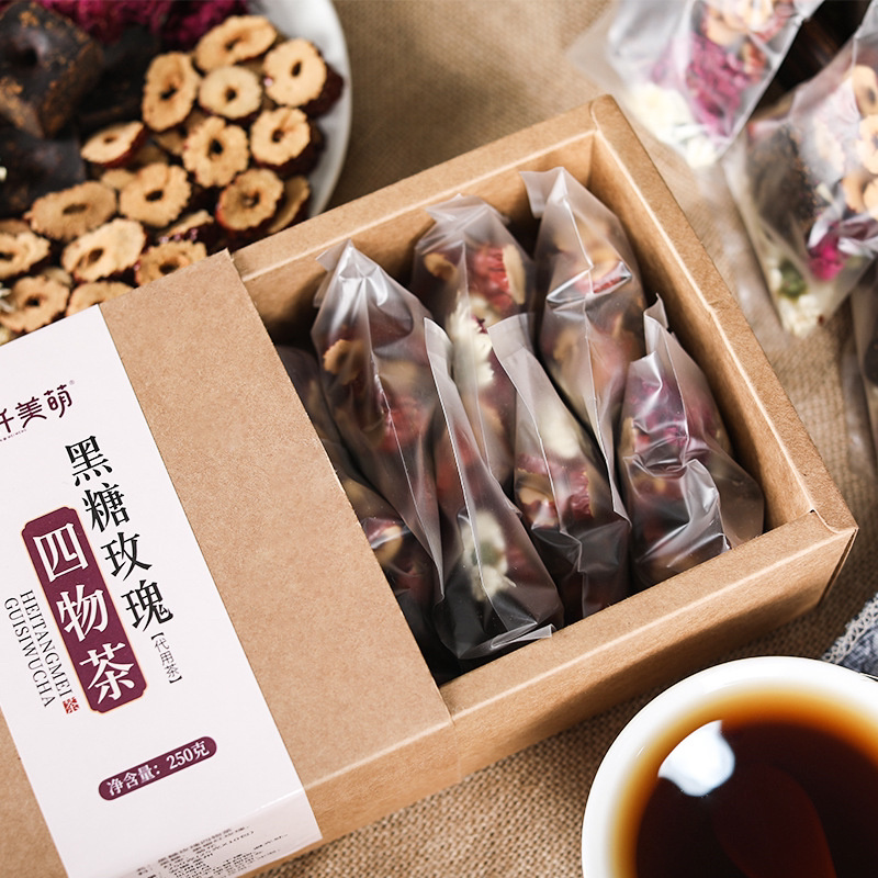 手工玫瑰黑糖四物茶，全国招代理，花茶招代理，OEM代工