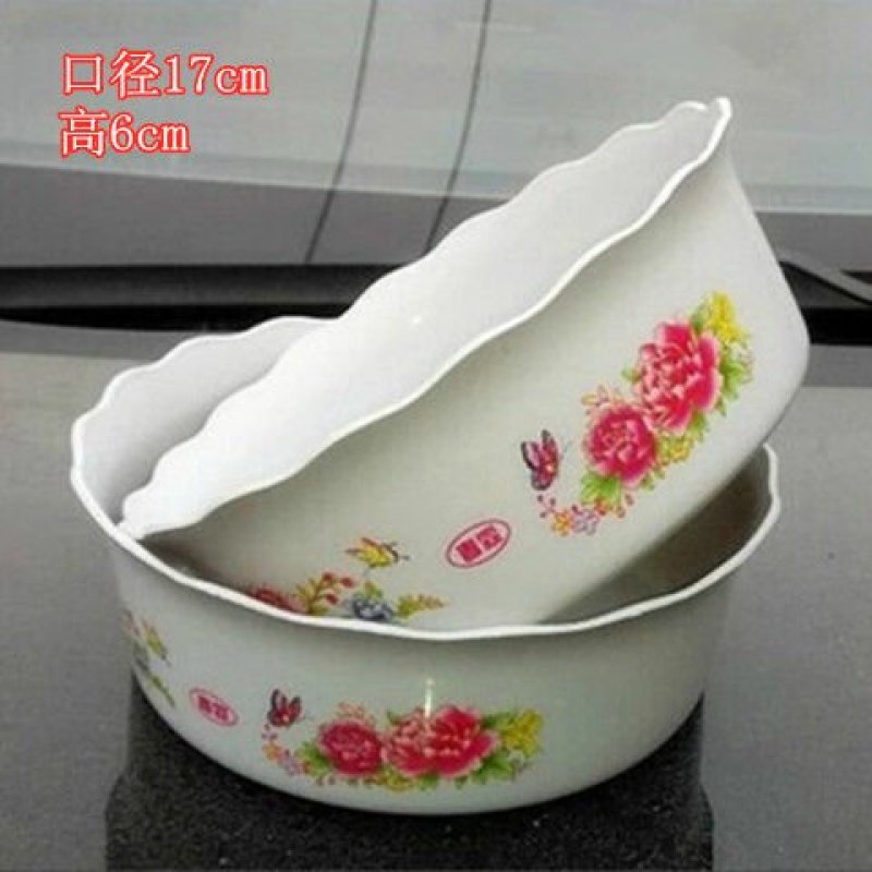 乳白色圆形塑料水培花盆实拍照片可养水仙铜钱草碗莲
